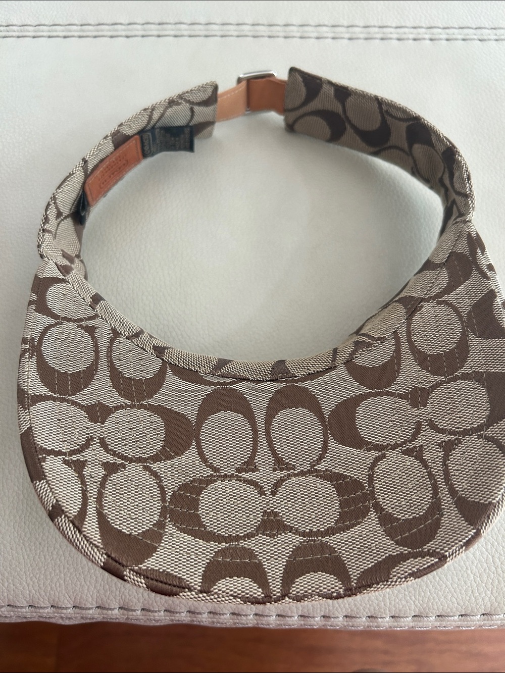 Coach Brown and Tan Signature Monogram Visor - Picture 5 of 5